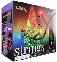 Twinkly Strings Smart LED 750 RGB, 60m, Juodas laidas|Daugiaspalvis