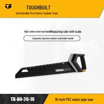TOUGHBUILT 18  High Carbon Steel Hand Saw for PVC Water Pipes (Model: TB-H4-26-18) 18-inch PVC Water Pipe Hand Saw yellow