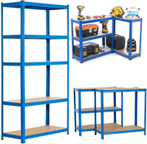 Extralink Metalinė lentyna 180x90x40 mėlyna