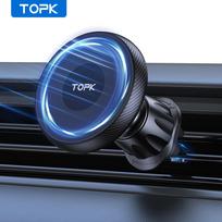 TOPK Magnetic Car Phone Holder Air Vent Car Phone Stand For Magsafe iPhone 15 14 13 ProMax Xiaomi Samsung Strong Magnet Holder For Air Vent gray