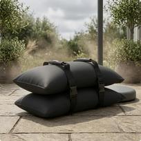 Umbrella Base Weight Bag Thick Oxford Cloth Sandbag Padded Sand Fill for Garden, S gray