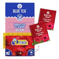 Blue Tea - Hibiscus Tea - 25 Tea Bags - Plant Based | Supports Healthy Sugar Levels | Enhances Skin Glow | Caffeine Free - Herbal Tea - Tangy Flavou blue
