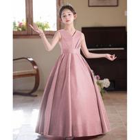 Girls Princess Formal Dress Performance Gown For Kids Flower Girl Piano Recital 170 rožinė