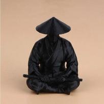 3D Printed Meditating -wielding Samurai Statue With Fine Detailed Texture And Multiple Colors