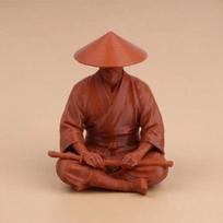 3D Printed Meditating -wielding Samurai Statue With Fine Detailed Texture And Multiple Colors