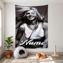 Britney Spears (1) Customizable name decorative wall tapestry ideal choice for wall decor in bedrooms living rooms dorms and home 150cmx200cm