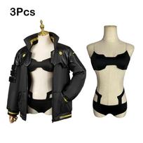 Aukštos kokybės poliesterio Cyberpunk Edgerunners Rebecca Cosplay kostiumas vakarėliams L beige