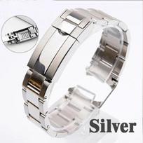 Watch Band for Rolex SUBMARINER DAYTONA Fine-Tuning Pull Button Clasp Watch Strap Men Stainless 904 Steel Watch Bracelet 20mm 20mm gray