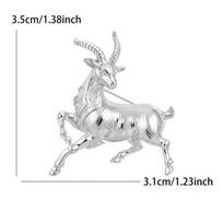 Unisex Antelope Animal Brooch Fashion Zodiac Pin Lightweight Casual Party Daily Outfit Jewelry sidabras