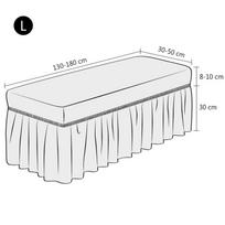 Bench Cover Seersucker Skirt Design Rectangle Long Chair Slipcover Upholstered Protector juoda