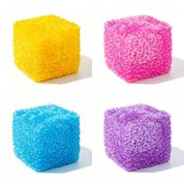Daugiaspalvis dygliuotas kubas spaudomas žaislas Minkštas lėtai atšokantis tampus streso mažinimo Fidget žaislas Nelygi tekstūra Antistresinis žaislas Suaugusiųjų dovana random 1pcs pink