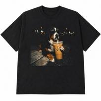Bernese Mountain Dog Iced Coffee Shirt Funny Berner Dog Lover Gift Tee M gray