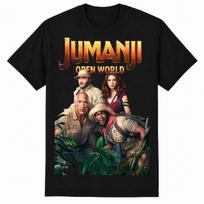 Vintage Tee Jumanji Style Fan Art Open World Cast Graphic Unisex Cotton Reprint XXXXL brown