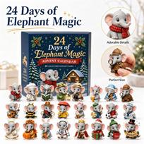 Christmas Advent Calendar with Hanging Little Ornaments, Acrylic 2D Flat Design for Holiday Countdown One Size black