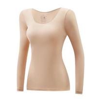 Itin plonas hialurono rūgšties termo marškinėlių ir kelnių komplektas - Šiltas, nematomas, labai elastingas rudens drabužis Tops, XL beige