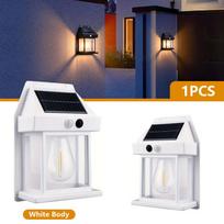 2000LM Solar Outdoor Lights Smart Sensor Wall Lamp Balcony Garden Decoration Outdoor Mood Light Solar Night Decorative Lamp white,2000LM
