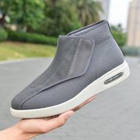 winter Shoes for Elderly Velcro Wide for Women Walking Shoes Adjustable Closure Breathable Lightweight Width X-Wide Non Slip Air Cushion Sneakers 37 tamsiai pilka spalva