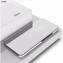 Prabangus veidrodinis atverčiamas dėklas Honor 200 300 400 Pro odinis telefono dėklas Honor X9D X9C X9B X9A Honor 400 200 Lite Honor 400 sidabras