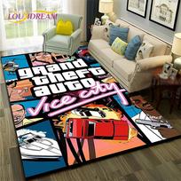 GTA 3D žaidimai Grand Theft Auto žaidėjo kilimas kilimėlis namams svetainei miegamajam sofai durų kilimėlis dekoras, vaikiškas kilimas neslystantis grindų kilimėlis 40x60cm