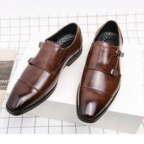 Britain Gentleman Fashion New Black Brown Monk Strap Shoes For Men Formal Wedding Prom Dress Homecoming Sapatos Tenis Masculino 43 ruda