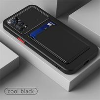 Piniginės Kortelių Laikiklis Dėklas Skirtas Poco X7 Pro X6 X5 X4 X3 NFC Funda Skirtas Poco F7 Ultra F6 Pro F5 C65 M4 M5 M6 Pro Kortelės Lizdas Telefono Dangtelis For POCO X6 5G gray