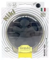 Mr&Mrs Fragrance Niki Leather Car Air Freshener Juodas Tea automobilio kvapas, 1 vnt.