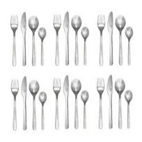 IKEA cutlery 24-piece set stainless steel FORNUFT kitchen supplies stylish simple Nordic cute white