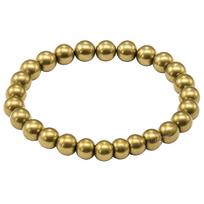 Certified Raw Pyrite Bracelet for Women Men with Healing Crystal and Reiki Stone - Beautiful Gemstone Beaded Bracelet for Balance, Harmony & Posi beige