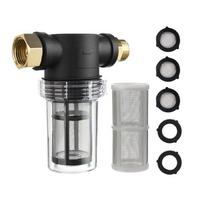 Washing Machine Pre-filter with 3/4 American Thread Interface & Garden Hose Inlet Filter Screen Standard Set gray