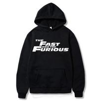 The Fast And The Furious Hoodies Fashion Letter Graphic Printed Sweatshirts Unisex Causal Harajuku Streetwear Hooded S black