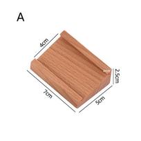 70X40Mm Wood Price Label Tags Table Number Name Card Menu Holder Acrylic Sign Display Stand A white