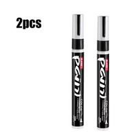 Black Car Touch Up Paint Pen Auto Wheel Body Scratch Repair Pen Waterproof Permanent Coating Restoration Accessory Touchup Paint2 2pcs black