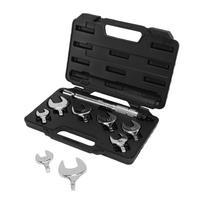 HVAC Torque Wrench 10 80 Ft Lb 9x12mm +  3percent  Accuracy Adjustable Click Torque Wrench with Open End Heads 17 32mm black