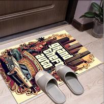 Grand Theft Auto VI Pattern Rug, Indoor/Outdoor Mat, for Picnic, Gameroom, Bedroom, Office, Living Room, Home Decor Carpet, Birthday Gift 60cmx90cm
