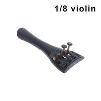 Carbon Fiber Violin/Viola Tailpiece With Tailgut Rope Fine Tuners 4/4 3/4 1/2 1/4 1/8 1/10 Size Violin Accessories as the picture gray