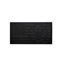 Black Navy SEAL Texas Trident Velcro Patch - Infrared Reflective Reflective American (Left Black)