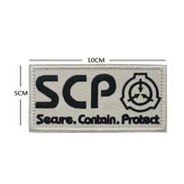 SCP Juodai Balta Taktinė Velcro Moralinė Etiketė Apyrankė
