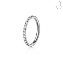 Kaishee ASTM F136 implantinės klasės titano nosies žiedas su vyriuku Clicker lankelis kūno papuošalams auskarams De Titanio Piercing Titan Ring 1.2x8mm