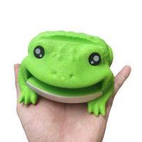 Cute Frog Shape Frog Desk Organizer Matte Finish Memo Holder Durable Pen Rest Slot  Desk Decor green