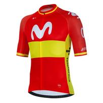 Movistar Dviračių Džersio Rinkinys Trumpomis Rankovėmis Ispanija Vyriškas Anti-UV Dviračių Sportinė Apranga Komandos Vasariniai Dviračių Drabužiai Maillot Ciclismo Hombre M