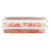PVC bekono dėžutės sūrio maisto laikymo talpykla su dangčiu šaldytuvui negilus žemo profilio kalėdinių sausainių laikiklis 2pcs