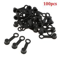100 Pack Brake Bleeder Screw Caps Grease Fitting Cap Oil Drain Pump Rubber Dust Cover 8mm For Motorcycle Car black