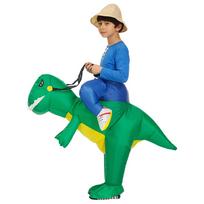 Suaugusiųjų Pripučiamas Vaikų Dinozauro Helovino Kostiumas Išgalvotas Suknelės Aprangas Cosplay Green-Kid(120-140cm) blue