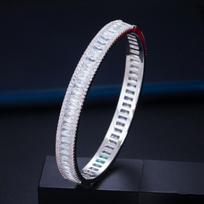 Classic Ladder Zircon Electroplated Real Gold Platinum Bracelet Bracelet Jewelry platina