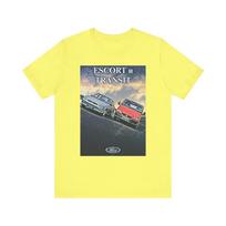Escort Transit Car Art Graphic Print Tee Shirt Short Sleeve Crewneck Gift NEW 4XL yellow