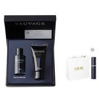 Dior Sauvage bandinių rinkinys EDP Eau De Parfum 10ml+Shower Gel 20ml black