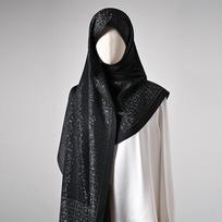 Hijabo tvirtinimo deimantinis šalis Ilga musulmoniška skara Arabiški galvos apdangalai Madingi islamo turbanai moterims black