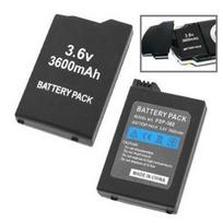 Batterie Lithium - NO NAME - Compatible PSP 1000 - 3,6V - 3600 mAh - Noir juoda