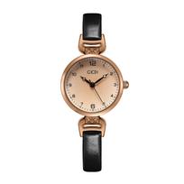 Retro Style Round Women'S Watch Fine Belt Simple Temperament Student Watch Belt Quartz Waterproof Women'S Watch beige