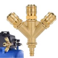 3-Way Compressed Air Distributor With Quick Connections 1/4BSP Air Connector Compressed Air Distributor For Compressors And Hose China Mainland